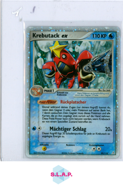 KREBUTACK EX POKEMON EX HOLON PHANTOMS 2006 GER KREBUTACK EX 99/110 HOLO - Image 1