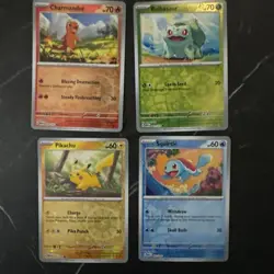 Pokemon 151 Costco Cosmos Holo Promo Set Pikachu, Squirtle, Charmander Bulbasaur - Image 1