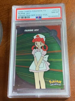 2000 Topps Pokemon TV #HV16 Nurse Joy Foil Animation Series 3 PSA 8 NM-MT - Image 1