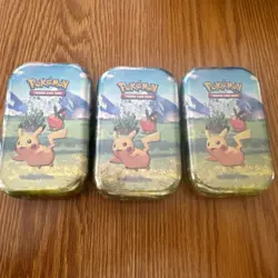 Pokemon Ascended Heroes Mini Tins Sealed Pikachu Lot Of 3 - Image 1