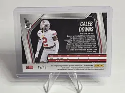 2025 Prizm Black Football Caleb Downs Ohio State Blue Shimmer Auto 15/15 OSU 🔥 - Image 2