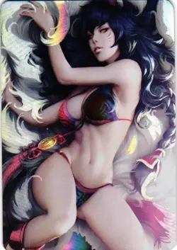 AHRI LEAGUE OF LEGENDS Cartoon Beauty HOLOGRAPHIC Goddess Story Custom Art Card - Image 1