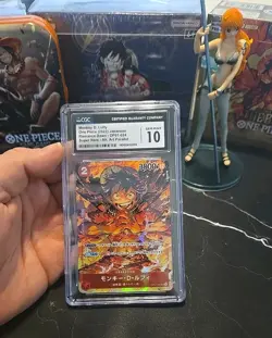 2022 One Piece OP01 Alternate Art #024 Monkey D Luffy 10 GEM MINT Super Rare 🔥 - Image 1