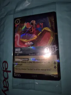 Disney Lorcana D23 Iago Out Of Reach Promo Card 8/D23 Exclusive Foil Rare Sealed - Image 2