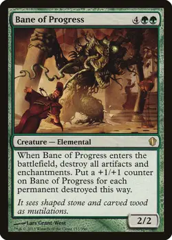 Bane of Progress Commander 2013 HEAVILY PLD Green Rare MAGIC MTG CARD ABUGames - Image 1