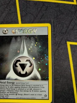 Metal Energy 19/111 Neo Genesis Holo Rare DOUBLE SWIRL 2000 Pokemon Vintage DMG - Image 5