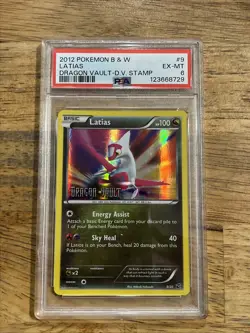 GRADED PSA 6 2012 Pokemon B & W Latias Dragon Vault-D.V. Stamp #9 - Image 1