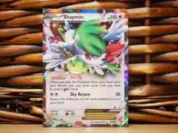Pokemon SHAYMIN 77/108 HALF ART | D Damaged | XY Roaring Skies | 2015 - Image 1