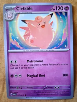17p Auctions: Clefable 75/217 Uncommon Regular ME: Ascended Heroes - Pokemon TCG - Image 1