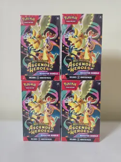 Pokemon Ascended Heroes Booster Bundle x4 Boxes (24 Packs Total) Sealed - Image 1
