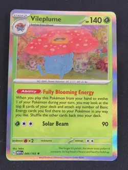 Vileplume 045/165 Rare 151 Pokemon Holo NM - Image 1