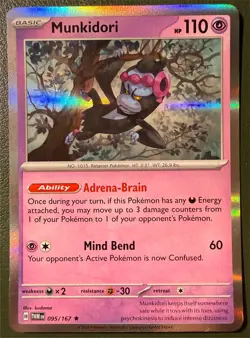 Pokemon TCG Munkidori 95/167 Twilight Masquerade SV6 Holo NM - Image 1
