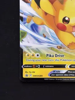 Pokemon TCG Pikachu V SWSH285 Holo Black Star Promo Sword Shield NM - Image 5