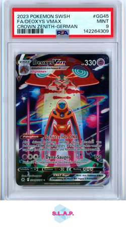 FA/DEOXYS VMAX CROWN ZENITH-GER POKEMON SWSH CROWN ZENITH 2023 GG45 PSA 9 - Image 1