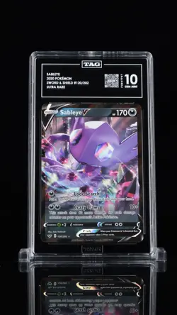 2020 Pokemon Sableye V TAG 10 Gem Mint Full Art Shield and Sword #120 - Image 1