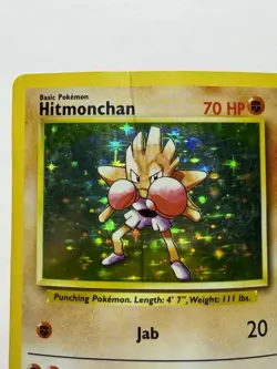 Pokemon TCG Hitmonchan Base Set Holo Unlimited Rare - Image 2