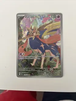 Pokemon Zacian Full Art Illustration Rare Holo Phantasmal Flames 100/094 130HP - Image 1