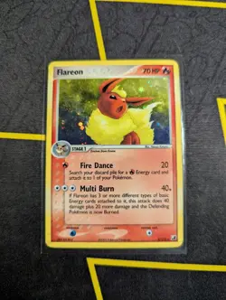 Flareon 5/115 Holo Rare Damaged 2005 Pokemon EX Unseen Forces - Image 1