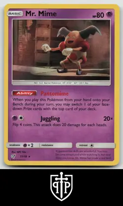 Pokemon - Mr. Mime 11/18 Detective Pikachu - Holo Rare - NM - Image 1