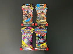 Pokemon Mega Evolution Sleeved Booster Packs - Art Set of 4 - Sealed - Image 2