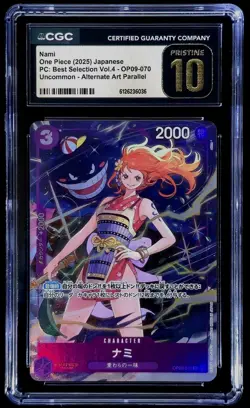 One Piece Card Game CGC Pristine 10 Nami OP09-070 Best Selection Vol.4 Promo - Image 1