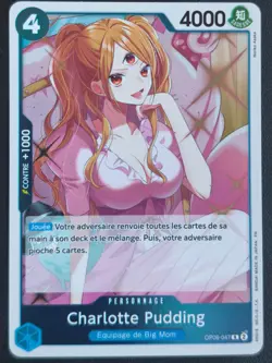 Carte ONE PIECE CHARLOTTE PUDDING OP06-047 FOIL R FR NEUVE - Image 1