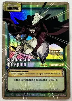 ONE PIECE~TCG~MIHAWK~SPADACCINO INTREPIDO~JO-W01~HOLO~NM~ITA~BANDAI~2005 - Image 1