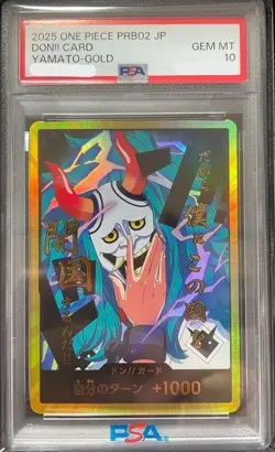 PSA 10 One Piece Card PRB02 JP DON!! Card Yamato Gold GEM MINT 2025 Japanese JP - Image 1
