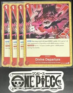 4x One Piece OP10-019 R Divine Departure - ENG - Regular - Play Set - LD01 -NM/M - Image 1