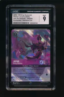 Disney Lorcana EN-3 Jafar #208/204 Striking Illusionist Enchanted CGC 9 Mint - Image 1