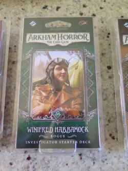 ARKHAM HORROR THE CARD GAME STARTER DECK INVESTIGATOR WINIFRED HABBAMOCK ROGUE - Image 1