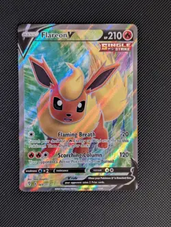 Flareon v 169/203SWSH07: Evolving Skies Ultra Rare Card Near Mint Condition - Image 1