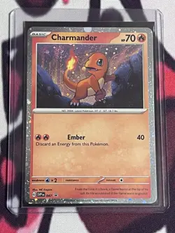 Charmander - 047 (Cosmos Holo) 047 Sv: Scarlet & Violet Promo Cards Holo Swirl! - Image 1