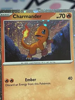 Charmander - 047 (Cosmos Holo) 047 Sv: Scarlet & Violet Promo Cards Holo Swirl! - Image 2