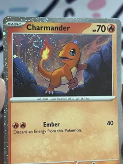 Charmander - 047 (Cosmos Holo) 047 Sv: Scarlet & Violet Promo Cards Holo Swirl! - Image 4