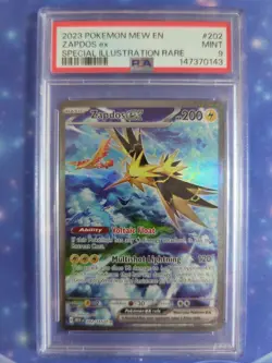 Zapdos ex PSA 9 202/165 151 Special Illustration Rare Pokemon TCG Card - Image 2