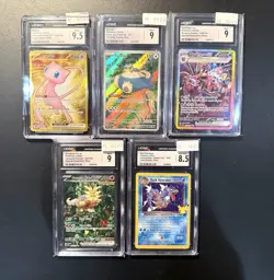 Pokemon TCG Slab Lot Of (5) CGC Graded Cards English Mew Gyarados Snorlax SIR - Image 1