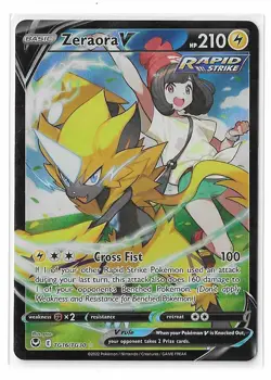 Zeraora V TG16/TG30 Silver Tempest Trainer Gallery SWSH Pokemon TCG Card NM - Image 1