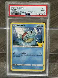 2021 Pokemon Squirtle McDonald’s Collection #17 PSA 9 - Image 1