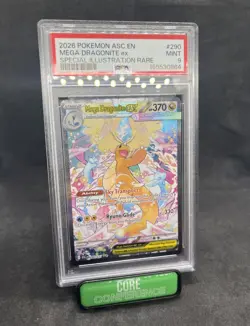 Mega Dragonite Ex Pokemon Illustration Rare 290/217 PSA 9 Ascended Heroes - Image 2