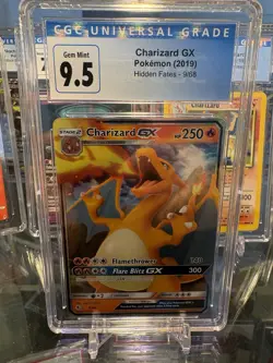 2019 POKEMON HIDDEN FATES CHARIZARD GX 9/68 CGC 9.5 (PSA 10) - Image 1