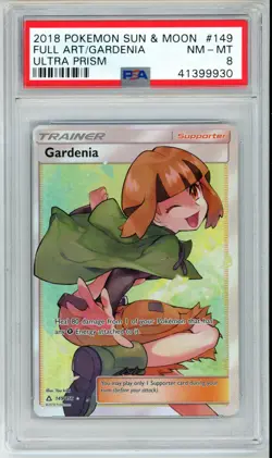 POKEMON ULTRA PRISM GARDENIA #149 FULL ART HOLO PSA 8 NM-MT #41399930 - Image 1
