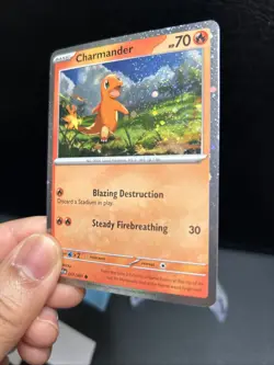 CHARMANDER Pokemon Paldean Fates PAF 007/091 Cosmos Holo *DOUBLE SWIRL* - Image 2
