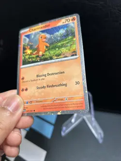 CHARMANDER Pokemon Paldean Fates PAF 007/091 Cosmos Holo *DOUBLE SWIRL* - Image 3