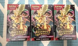 Lot Of 3 Pokemon Mega Evolution Ascended Heroes Booster Bundle Sealed - Image 1