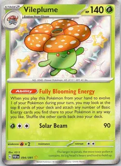 Vileplume 094/091 Shiny Rare Paldean Fates Pokemon Near Mint - Image 1