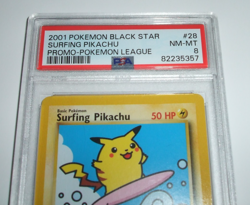 2001 Pokemon Black Star Promo #28 PSA 8 Surfing Pikachu NM-MT - Image 2