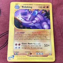 Pokemon Nidoking 24/147 Aquapolis Non-Holo Rare, Vintage E Reader - Image 1