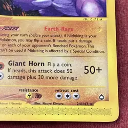 Pokemon Nidoking 24/147 Aquapolis Non-Holo Rare, Vintage E Reader - Image 2