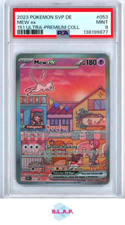MEW EX 151 ULTRA-PREMIUM COLL POKEMON GER SVP DE-SV BLCK STR PRM 2023 053 PSA 9 - Image 1